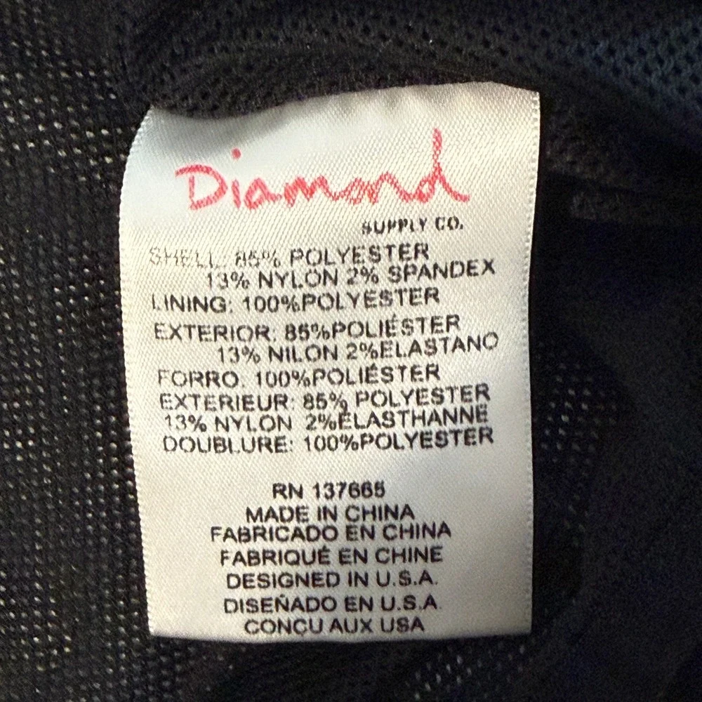 Diamond Supply Co Mens Tropical Corduroy Swim Trunks Black Floral Size L 34